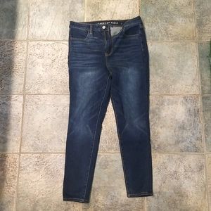 American Eagle Dark Wash High Waisted Jeggings